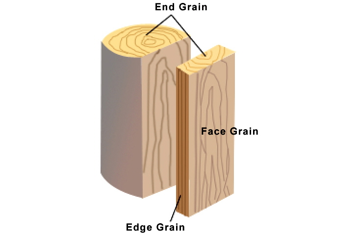 end grain vs edge grain vs face grain