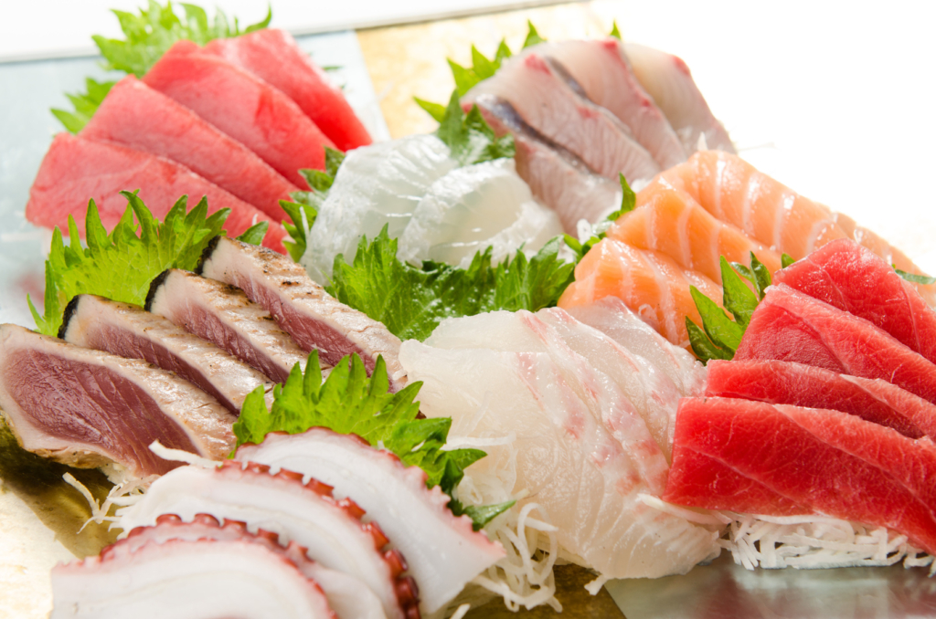 assorted sashimi