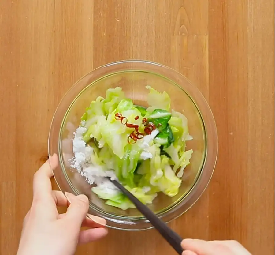 cabbage tsukemono step 3