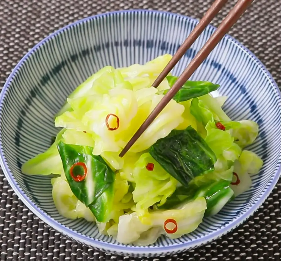 cabbage tsukemono step 4